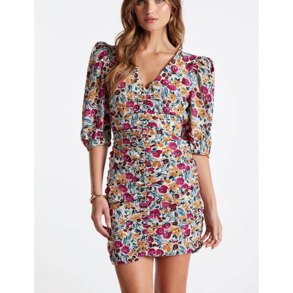 bishop + young Floral Mini Dress - Multicolor